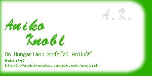 aniko knobl business card